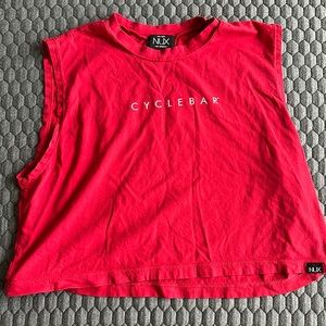NUX CYCLEBAR crop tank red